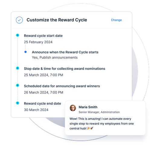 customize the empuls employee reward cycle