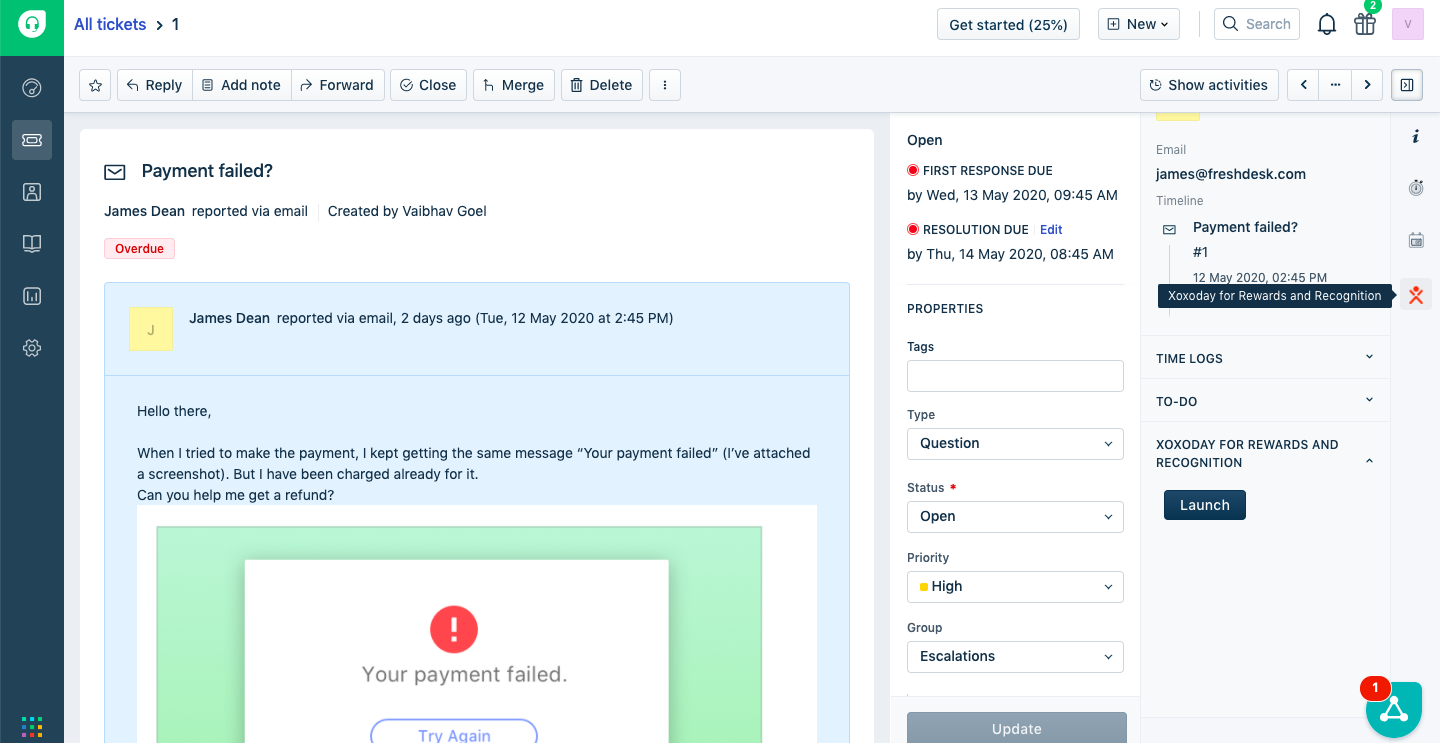 How to use Xoxoday App to Reward your Agents (For Freshdesk Admin), Picture