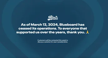 Blueboard Shuts Down
